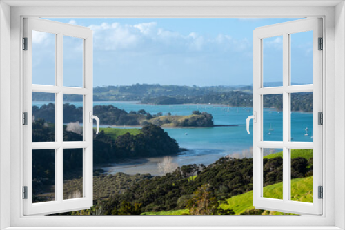 Sail boats on Pukapuka Inlet at Mahurangi Regional Park north of Auckland, North Island, New Zealand