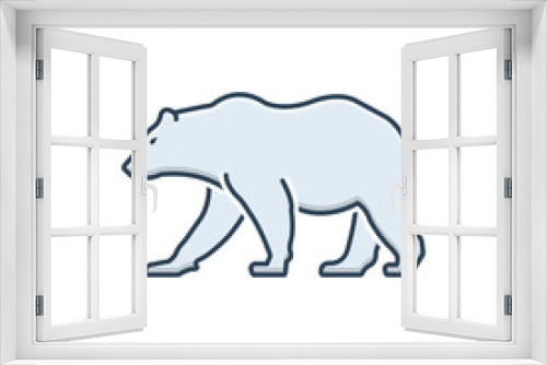 Fototapeta Naklejka Na Ścianę Okno 3D - Color illustration icon for bear