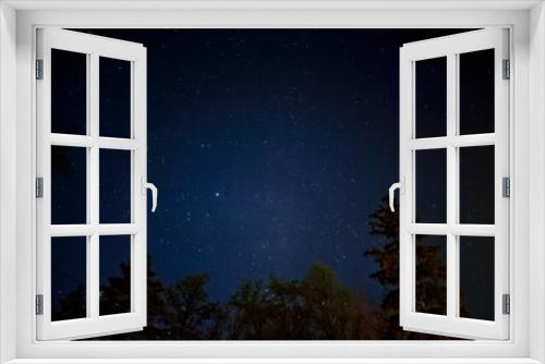 Fototapeta Naklejka Na Ścianę Okno 3D - Stars in a forest