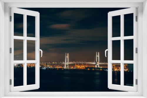 Fototapeta Naklejka Na Ścianę Okno 3D - Yokohama Night View