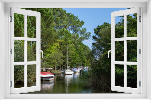 Fototapeta Naklejka Na Ścianę Okno 3D - BISCARROSSE (Landes, France), le canal des landes