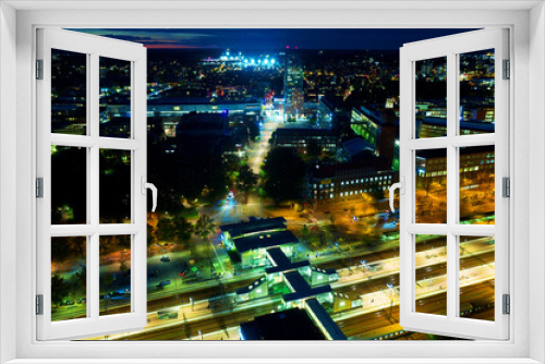 Fototapeta Naklejka Na Ścianę Okno 3D - City at light
