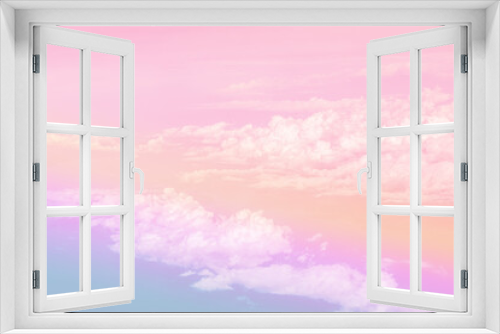 The pastel sky is as beautiful as a dream, suitable for use as a background and material for graphic design and websites.