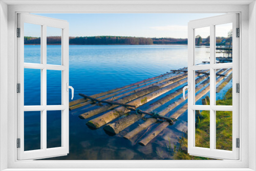 Fototapeta Naklejka Na Ścianę Okno 3D - High Angle View of Lake with Reflection