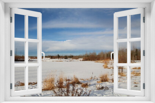 Fototapeta Naklejka Na Ścianę Okno 3D - January On The Wetlands, Pylypow Wetlands, Edmonton, Alberta