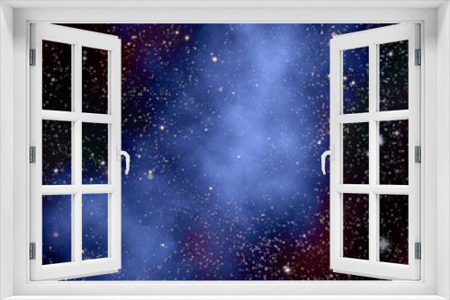 Fototapeta Naklejka Na Ścianę Okno 3D - Starry sky and nebula