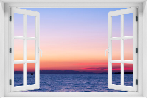 Fototapeta Naklejka Na Ścianę Okno 3D - Sunset on the Aegean sea in Greece