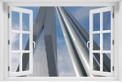 Fototapeta Naklejka Na Ścianę Okno 3D - erasmus bridge rotterdam