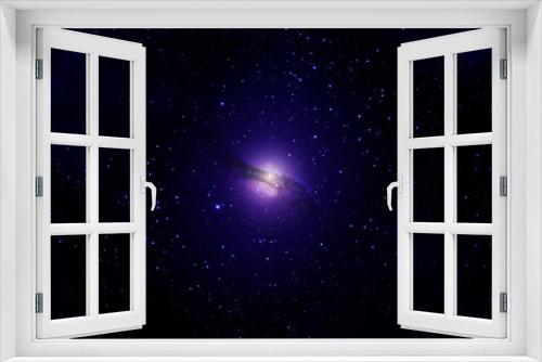 Fototapeta Naklejka Na Ścianę Okno 3D - Blue galaxy in deep space. Elements of this image were furnished by NASA.