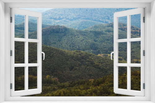 Fototapeta Naklejka Na Ścianę Okno 3D - Landscape view on hills