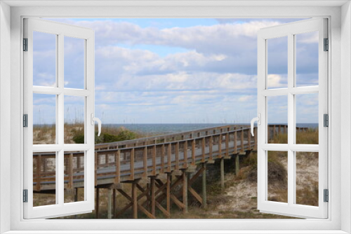 Fototapeta Naklejka Na Ścianę Okno 3D - Bridge to paradise
