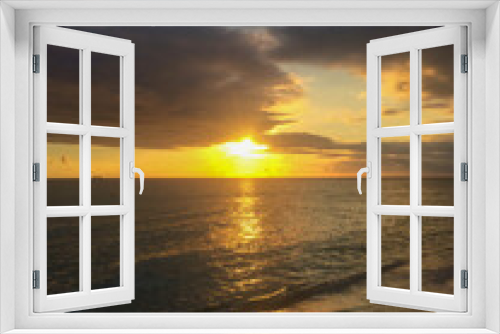 Fototapeta Naklejka Na Ścianę Okno 3D - Beautiful sunset above the sea