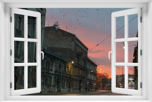 Fototapeta Naklejka Na Ścianę Okno 3D - Flame sky