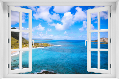 Fototapeta Naklejka Na Ścianę Okno 3D - Makapuu lookout, East oahu coast, Hawaii
