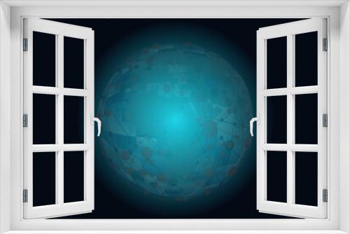Fototapeta Naklejka Na Ścianę Okno 3D - blue planet earth with space