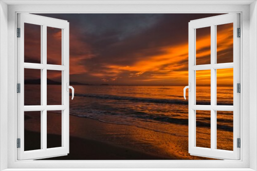 Fototapeta Naklejka Na Ścianę Okno 3D - Colorful sunrise in the Mediterranean. Background.