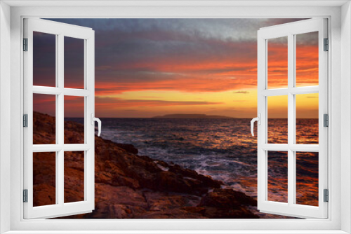 Fototapeta Naklejka Na Ścianę Okno 3D - The magical colors of the sunset