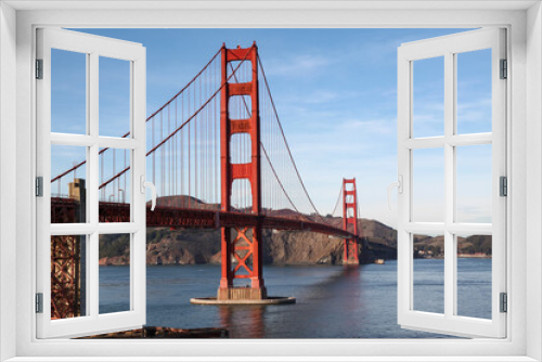 Fototapeta Naklejka Na Ścianę Okno 3D - View of famous landmark the Golden Gate Bridge . San Francisco, California, USA