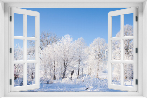 Fototapeta Naklejka Na Ścianę Okno 3D - Snow landscape in sweden, skåne