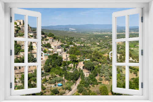 Panoramic view of the beautiful town of Gordes,a commune in the Vaucluse département in the Provence-Alpes-Côte d'Azur region in southeastern France