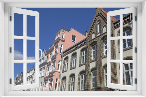 Fototapeta Naklejka Na Ścianę Okno 3D - Jugendstilfassade in Flensburg, Deutschland