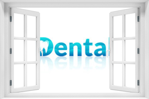 Fototapeta Naklejka Na Ścianę Okno 3D - Dental Word mark Logo