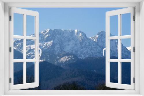 Fototapeta Naklejka Na Ścianę Okno 3D - Giewont, Tatras Polish mountains, panorama