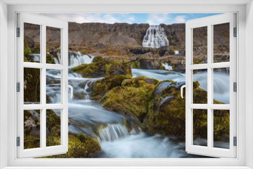 Fototapeta Naklejka Na Ścianę Okno 3D - Dynjandi waterfall, Westfjords of Iceland