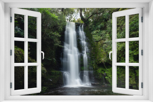 Fototapeta Naklejka Na Ścianę Okno 3D - McLean Falls long exposure photography. New Zealand, Otago Region