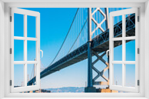 Fototapeta Naklejka Na Ścianę Okno 3D - Yerba Buena Island and the Bay Bridge in San Francisco, California, USA