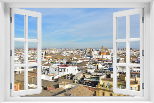 Fototapeta Naklejka Na Ścianę Okno 3D - City view of Seville, Spain