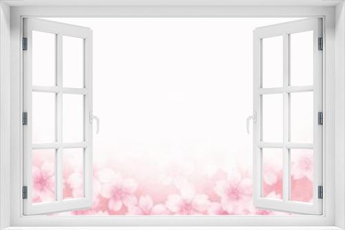 Fototapeta Naklejka Na Ścianę Okno 3D - 桜のふんわりフレーム　スクエア