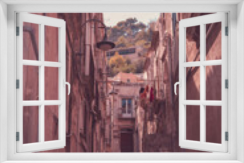 Fototapeta Naklejka Na Ścianę Okno 3D - Small Alley of Ragusa Ibla, Sicily, Italy, Europe, World Heritage Site