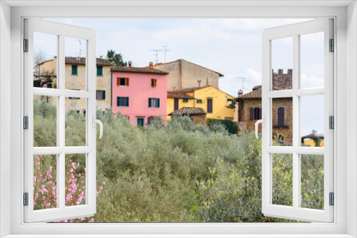 Fototapeta Naklejka Na Ścianę Okno 3D - Settignano. Tuscany. Italy. Ancient Tuscan town on a hill