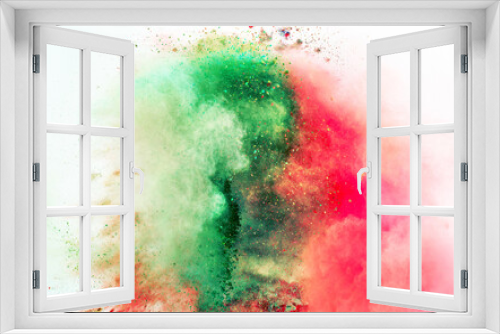 Fototapeta Naklejka Na Ścianę Okno 3D - Abstract picture of colorful powder splash