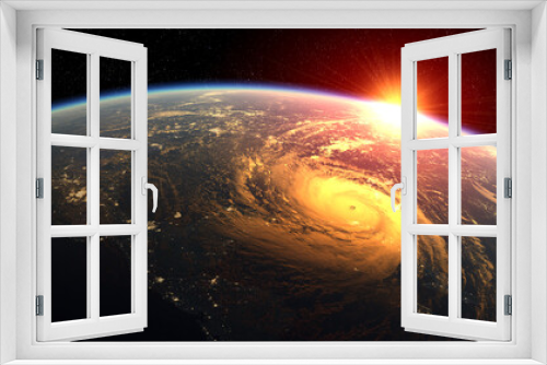 Fototapeta Naklejka Na Ścianę Okno 3D - tropical cyclone as seen from space, 3D illustration