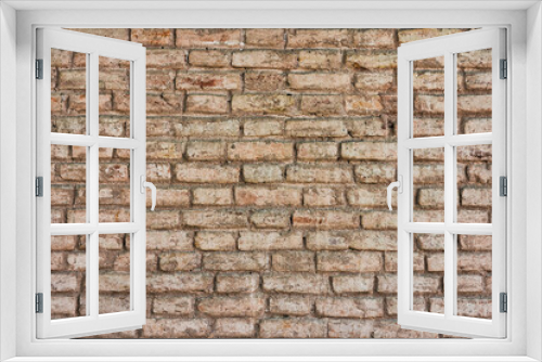 Fototapeta Naklejka Na Ścianę Okno 3D - Old weathered brickwork wall