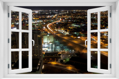 Fototapeta Naklejka Na Ścianę Okno 3D - Aerial view of San Antonio, Texas at night