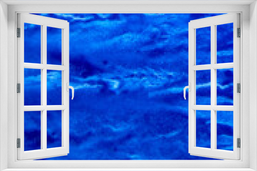 Fototapeta Naklejka Na Ścianę Okno 3D - Abstract hand painted blue watercolor splash on white paper background, Creative Design Templates
