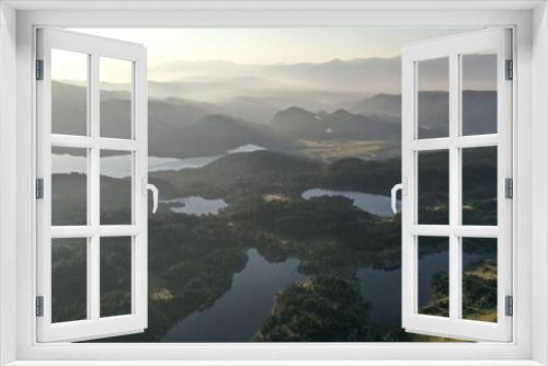 Fototapeta Naklejka Na Ścianę Okno 3D - survol des lacs et forets des Bouillouses dans les Pyrénées-Orientales