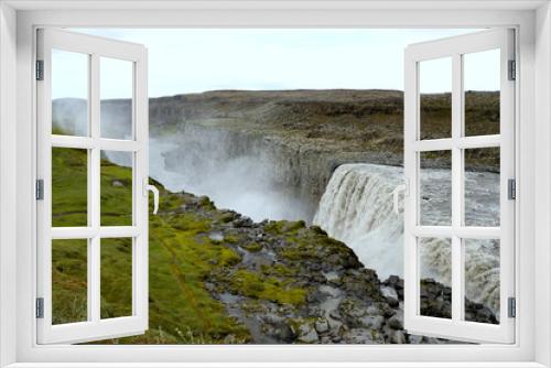 Fototapeta Naklejka Na Ścianę Okno 3D - Beautiful view of Dettifoss, a waterfall in Vatnajokull National Park in Northeast Iceland in the summer