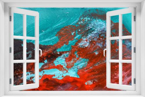 Fototapeta Naklejka Na Ścianę Okno 3D - Abstract art background. Hand drawn gouache painting. Color texture.
