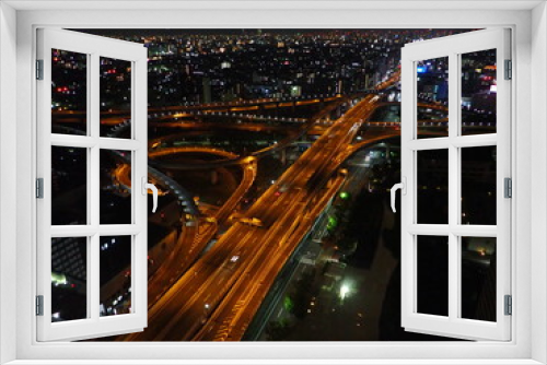 Fototapeta Naklejka Na Ścianę Okno 3D - 東大阪の夜景