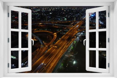 Fototapeta Naklejka Na Ścianę Okno 3D - 東大阪の夜景