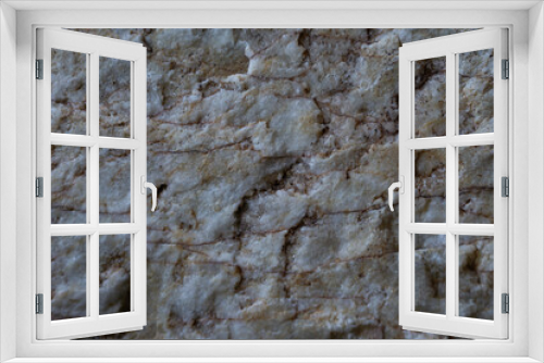 Fototapeta Naklejka Na Ścianę Okno 3D - Textura de una roca en tonos grises, beige y marron. 