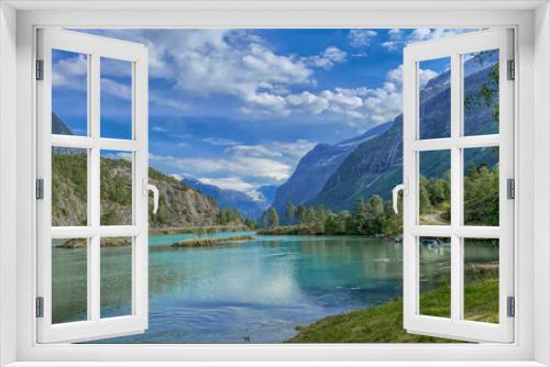 Fototapeta Naklejka Na Ścianę Okno 3D - Lovatnet Norwegen