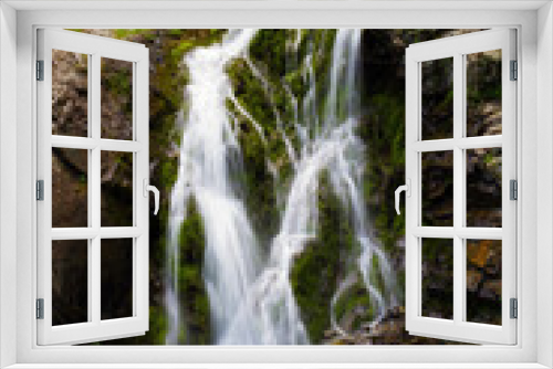 Fototapeta Naklejka Na Ścianę Okno 3D - waterfall in the forest mountains