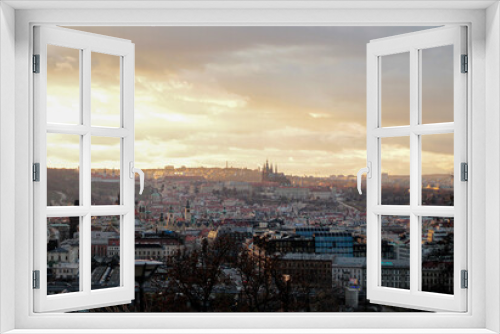Fototapeta Naklejka Na Ścianę Okno 3D - Prague view from Vitkov