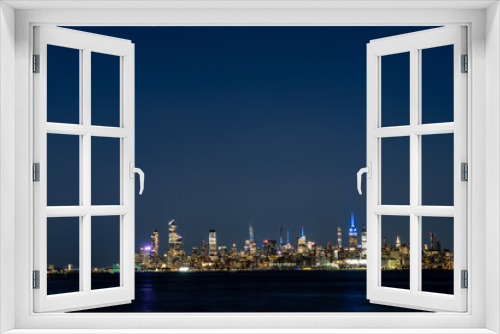 Fototapeta Naklejka Na Ścianę Okno 3D - New York City Skyline at Night