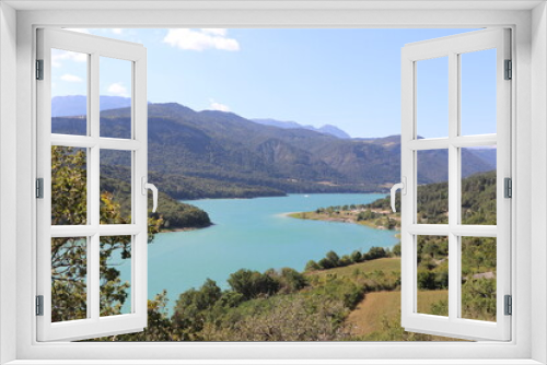 Fototapeta Naklejka Na Ścianę Okno 3D - View towards Lake Monteynard-Avignonet